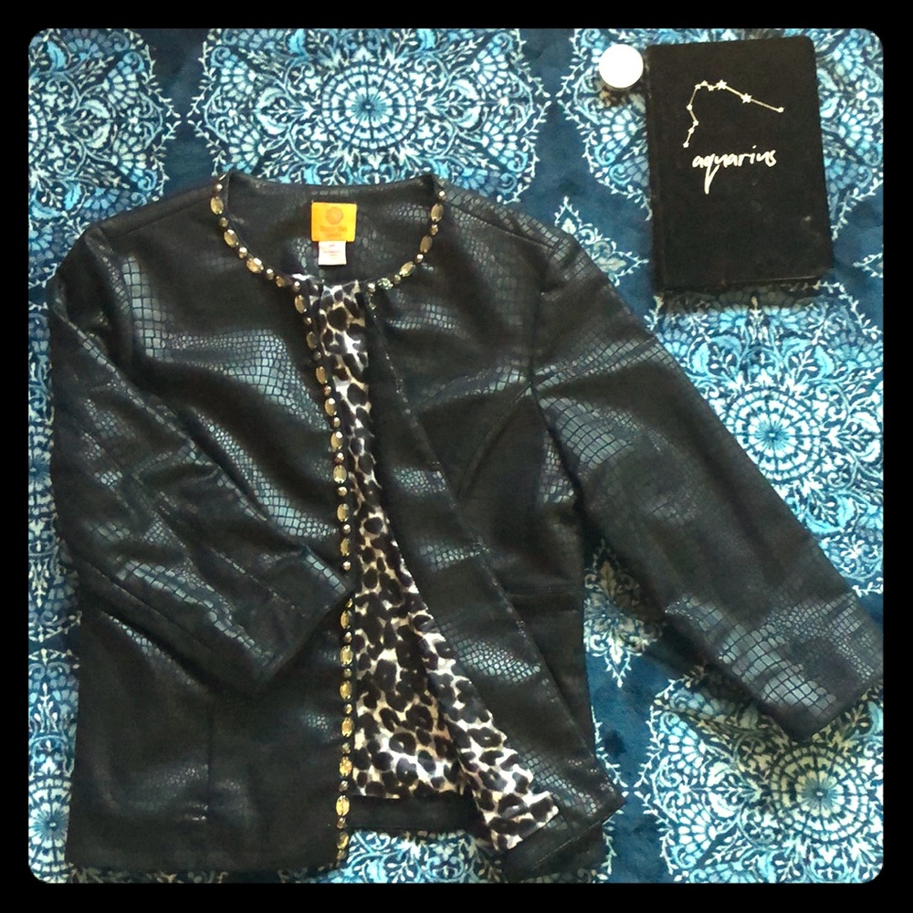 Women’s dazzling black eccentric Ruby Rd blazer